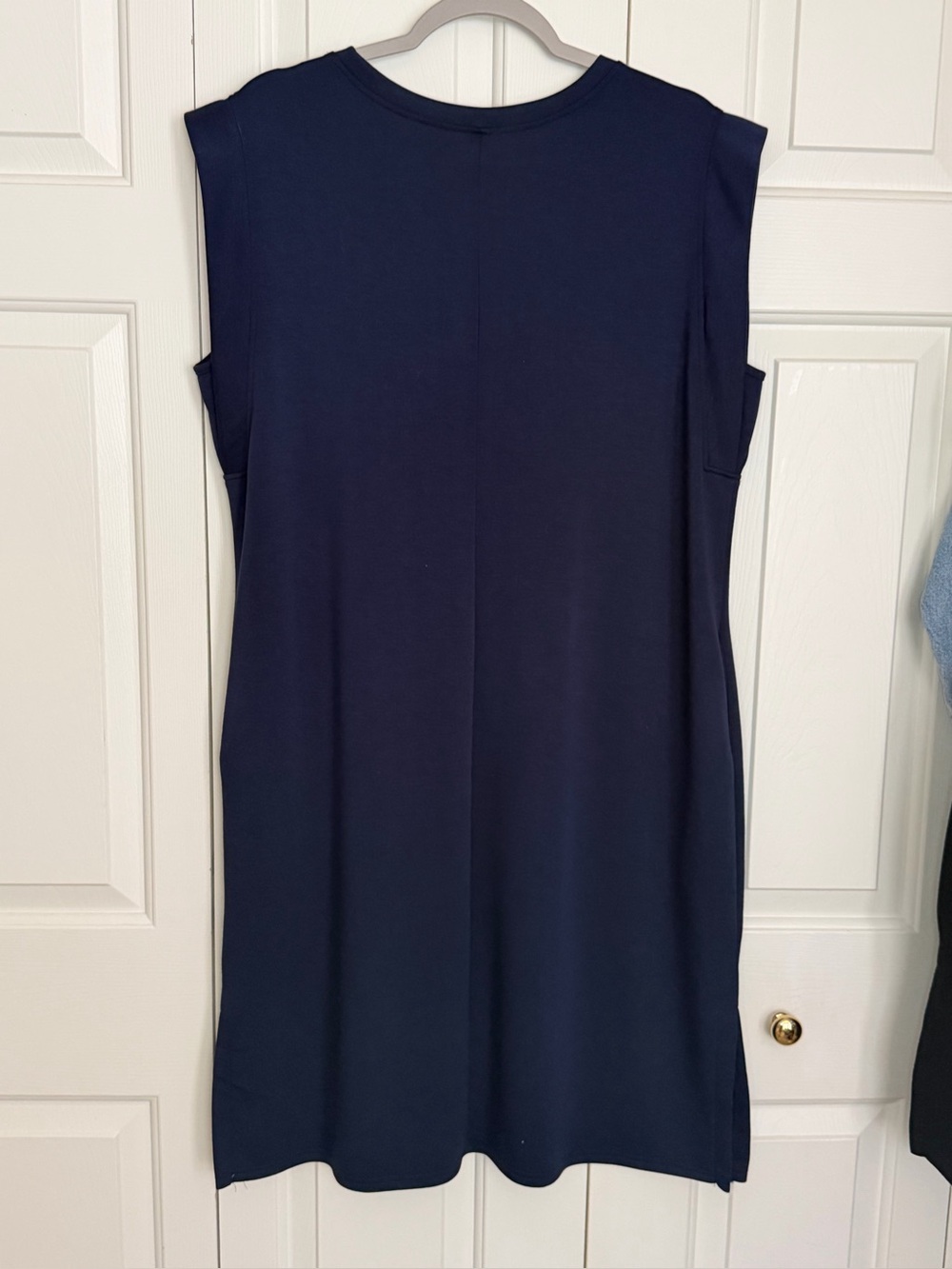 Sleeveless Navy Shift Dress for Women